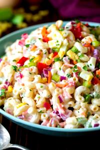 1 Oz Pasta or Macaroni Salad with Oil and Vinegar-Type Dressing