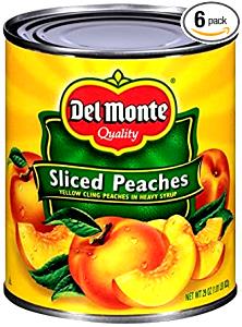 1 Oz Peaches (Solids and Liquids, Heavy Syrup Pack, Canned)