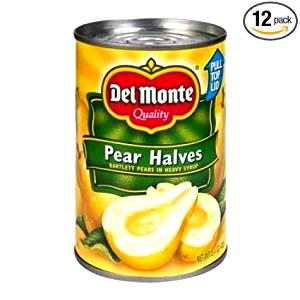 1 Oz Pear in Heavy Syrup (Cooked or Canned)