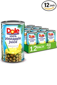 1 Oz Pineapple Juice (Unsweetened, with Added Ascorbic Acid, Canned)