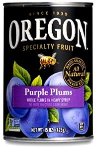 1 Oz Plum in Heavy Syrup (Cooked or Canned)