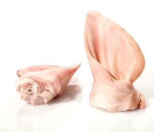 1 Oz Pork Ears (Frozen, Cooked, Simmered)