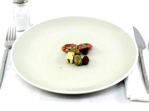 1 Oz Pork Ham and Chicken Luncheon Meat (Minced, Canned, Reduced Sodium, Added Ascorbic Acid)