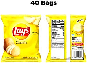 1 Oz Potato Chips, Original, Nonfat