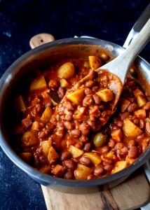 1 Oz Puerto Rican Style Ham Stewed Pink Beans with Viandas