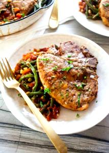 1 Oz Puerto Rican Style Pork Chop Stewed with Vegetables (Chuletas A La Jardinera)