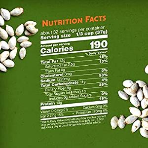 1 Oz Pumpkin Seeds, Lightly Salted, Low Carb