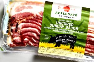 1 Oz Raw (yield After Cooking) Bacon (Lean Meat Added)