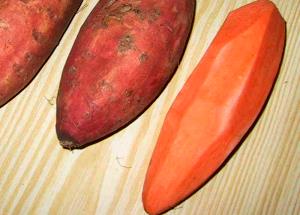 1 Oz, Raw, Yields Boiled Sweetpotato (with Peel, Fat Not Added in Cooking)