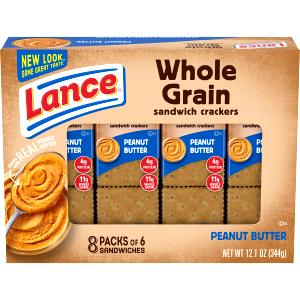 1 Oz Sandwich Crackers, 5 Grain With Peanut Butter Filling
