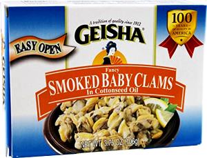 1 Oz Smoked Clams in Oil