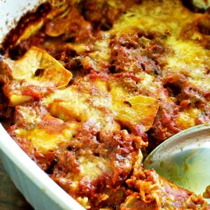 1 Oz Summer Squash Casserole with Tomato and Cheese