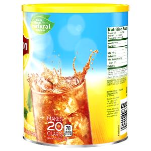 1 Oz Tea (Lemon Flavored, Without Added Ascorbic Acid, Instant Powder, Sweetened with Sugar)