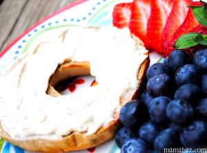 1 Oz Toaster Bagel (with Fruit and Cream Cheese)