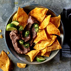1 Oz Tortilla Chips, Baked, Spicy Black Bean