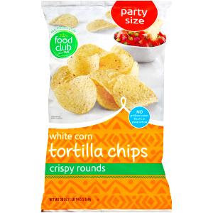 1 Oz Tortilla Chips, Crispy Rounds, White Corn