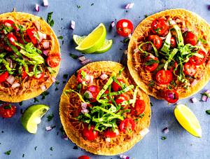 1 Oz Tostada with Beans and Cheese