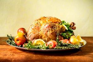 1 Oz Turkey Wing Meat and Skin (Young Tom, Cooked, Roasted)