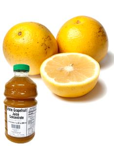 1 Oz White Grapefruit Juice (Unsweetened, Undiluted, Frozen Concentrate)
