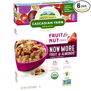 1 Oz Whole Wheat and Rolled Oats Cereal with Nuts and Fruit