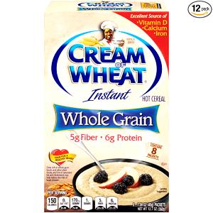 1 Oz Whole Wheat Hot Natural Cereal (Without Salt, Cooked with Water)