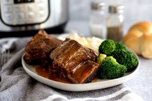 1 Oz, With Bone (yield After Bone Removed) Barbecued Beef Shortribs (with Sauce)
