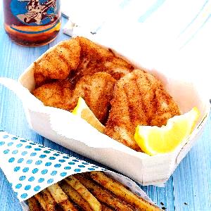 1 Oz, With Bone (yield After Bone Removed) Fried Battered Pike