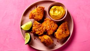 1 Oz, With Bone (yield After Bone Removed) Fried Battered Salmon