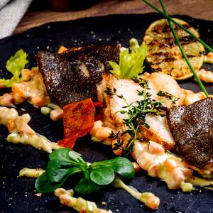 1 Oz, With Bone (yield After Cooking, Bone Removed) Baked or Broiled Flounder