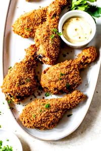 1 Oz, With Bone (yield After Cooking, Bone Removed) Baked or Fried Coated Chicken Drumstick Skinless