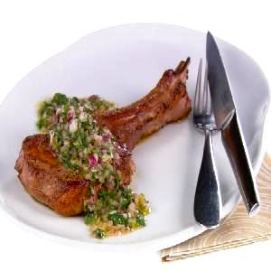 1 Oz, With Bone (yield After Cooking, Bone Removed) Broiled Veal Chop