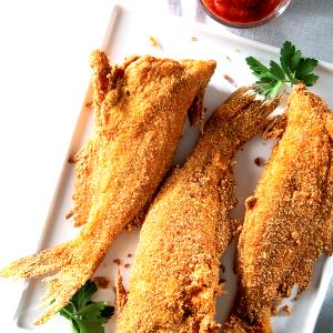 1 Oz, With Bone (yield After Cooking, Bone Removed) Fried Battered Fish