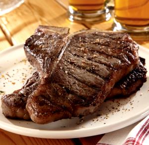 1 Oz, With Bone (yield After Cooking, Bone Removed) Steak