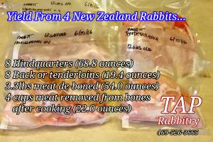1 Oz, With Bone (yield After Cooking, Bone Removed) Wild Rabbit