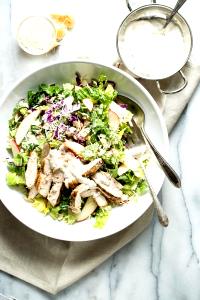 1 Oz with Chicken Without Dressing Tossed Vegetable Salad Fast Foods