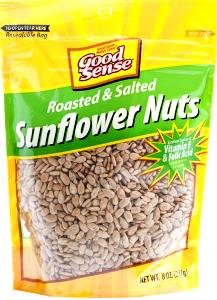 1 Oz, With Hulls, Edible Yield Roasted Salted Hulled Sunflower Seeds