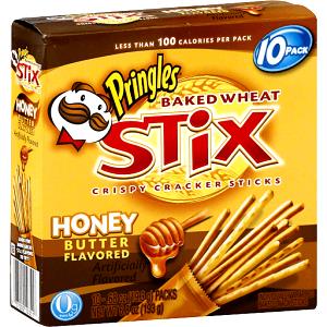 1 pack (17.4 g) Baked Wheat Stix Crispy Cracker Honey Butter Sticks