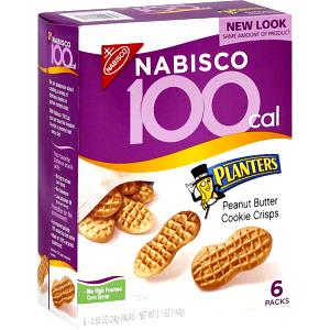 1 pack (24 g) Planters Peanut Butter Cookie Crisps 100 Calorie Packs