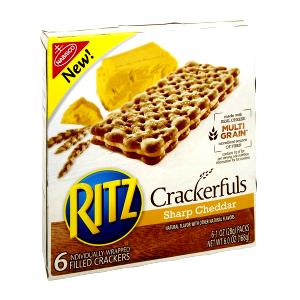 1 pack (28 g) Crackerfuls - Multigrain Sharp Cheddar