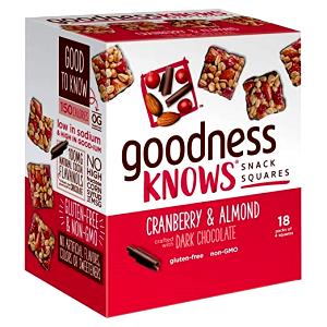 1 pack (4 squares) (34 g) Cranberry Almond Dark Chocolate