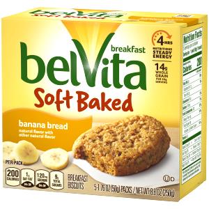 1 pack (50 g) Belvita Soft Baked Banana Bread Breakfast Biscuits