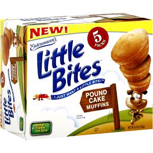 1 pack (50 g) Little Bites Pound Cake Muffins