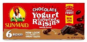 1 Package (1 Oz) Chocolate Covered Raisins
