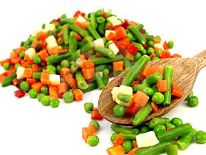 1 Package (10 Oz) Yields Mixed Vegetables (with Salt, Frozen, Drained, Cooked, Boiled)