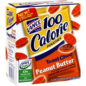 1 package 100 Calorie Toast Chee Peanut Butter Cheese Crackers
