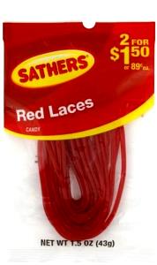 1 package (1.5 oz) Red Laces
