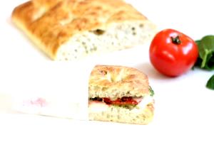 1 package (170 g) Tuscan Style Panini - Four Cheese with Roasted Tomatoes & Basil on Tomato Herb Bread