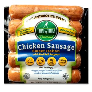 1 package (198 g) Chicken Sausage with Bell Peppers