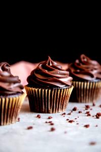 1 Package 2 Cakes Chocolate Cupcake with Icing or Filling