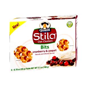 1 package (20 g) Stila Oat Clusters Bits - Cranberry & Yogurt
